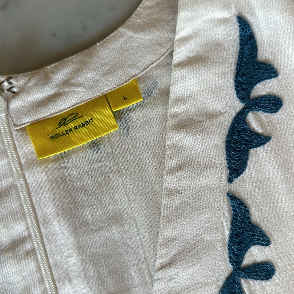Roller Rabbit Embroidered Cotton Shift Dress - Picture 3 of 7